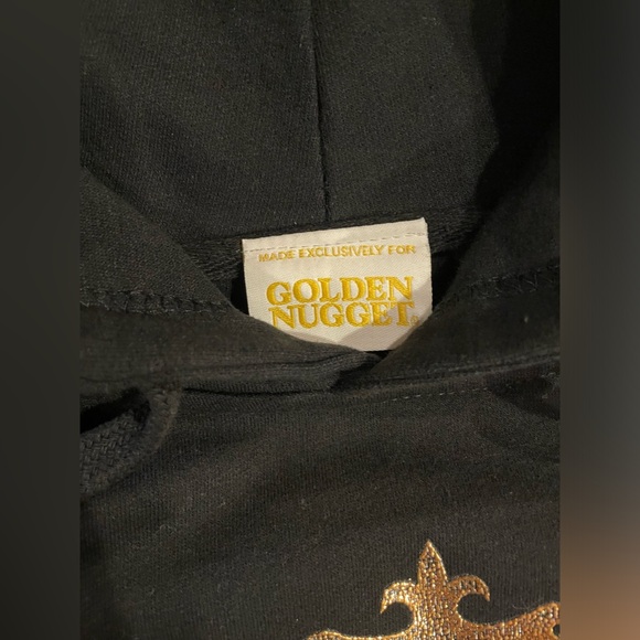 EUC Golden Nugget UNISEX Hoodie, black with gold logo, size 2XL - Picture 4 of 4
